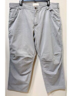 SIMMS Fishing Pants Mens XXL Gray Cotton Blend Straight Leg Relaxed Fit Pockets